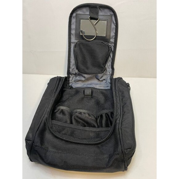 24 Hour Fitness Gym travel bathroom case bag 11" x 9" mirror hook black - Picture 4 of 13